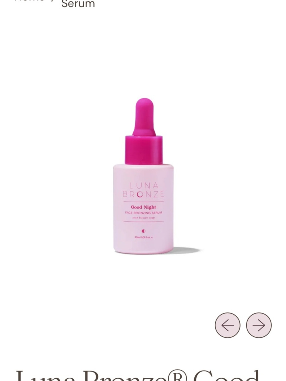 Good Night Face Bronzing Serum - Pink